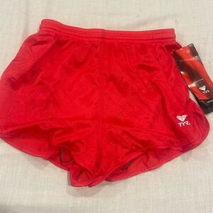 B6 XS TYR Men's Classic Deck Swim Shorts Trunks Pull On Red NWT